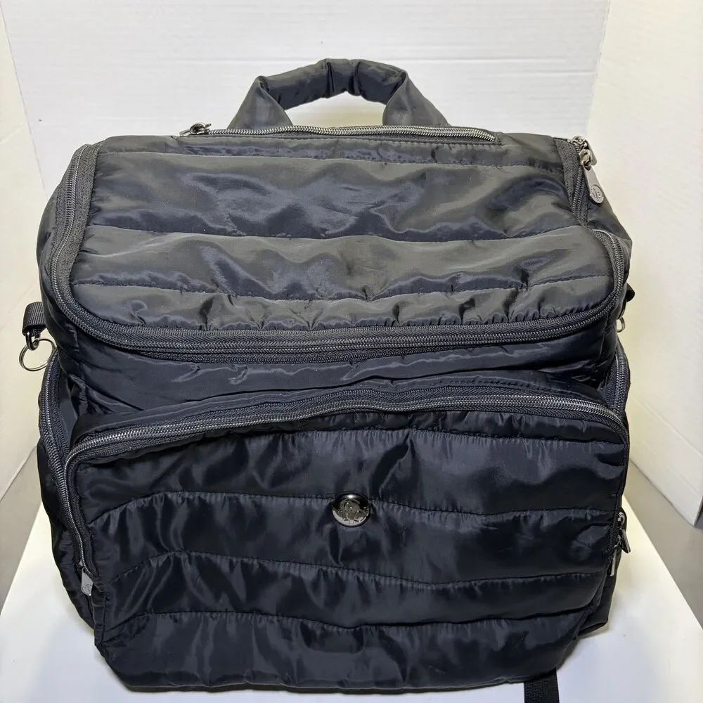 Fisher-Price Madison Diaper Bag Backpack Crossbody Tote Black Multi Pocket